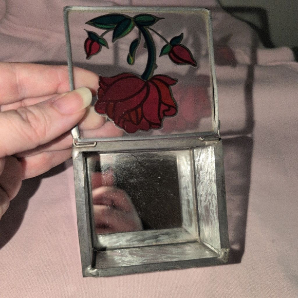 Glass Rose Design Jewelry Organizer One Size - Picture 2 of 4